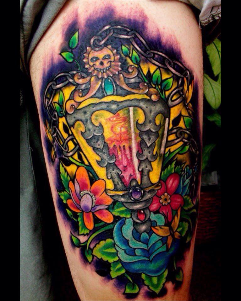 Color tattoo artwork by Blindside Tattoo